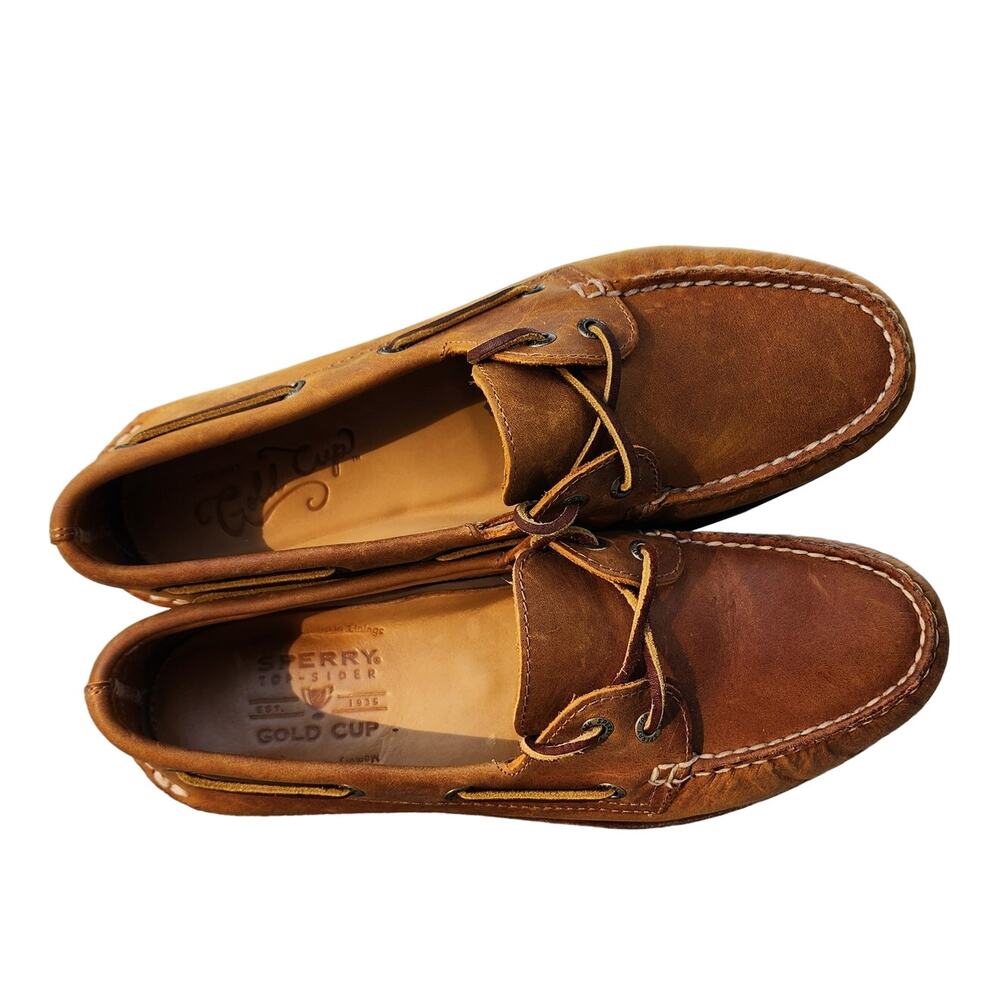 Sperry Top Sider Gold Cup Leather Moccasin Boat Shoes - Picture 8 of 14